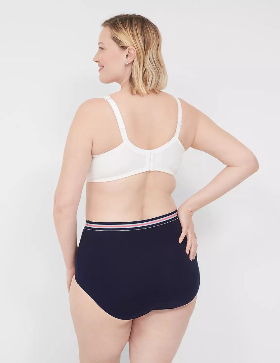 Blue Lane Bryant Cotton High-Waist With Wide Waistband Women Briefs | GGM6090DY