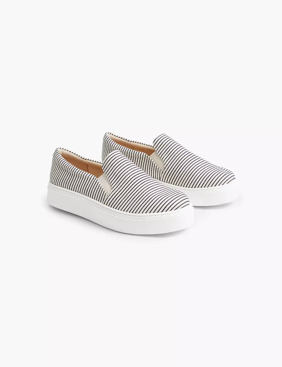 Blue Lane Bryant Dream Cloud Striped Slip-On Platform Women Sneakers | DIJ4789BC