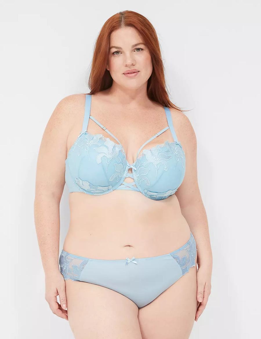 Blue Lane Bryant Embroidered Boost Women Balconette Bra | NPA4684WM