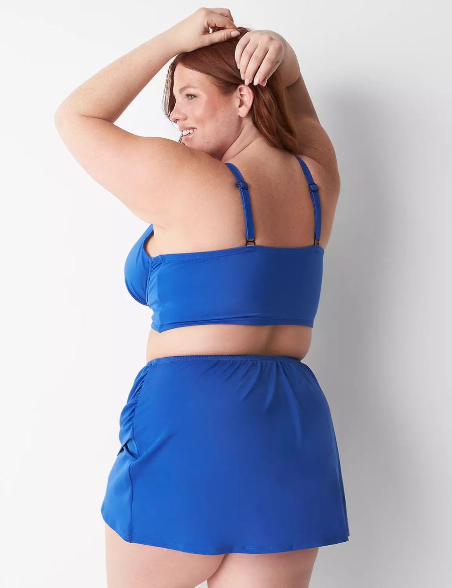 Blue Lane Bryant Faux-Wrap Swim Women Skirts | TCK1358JT