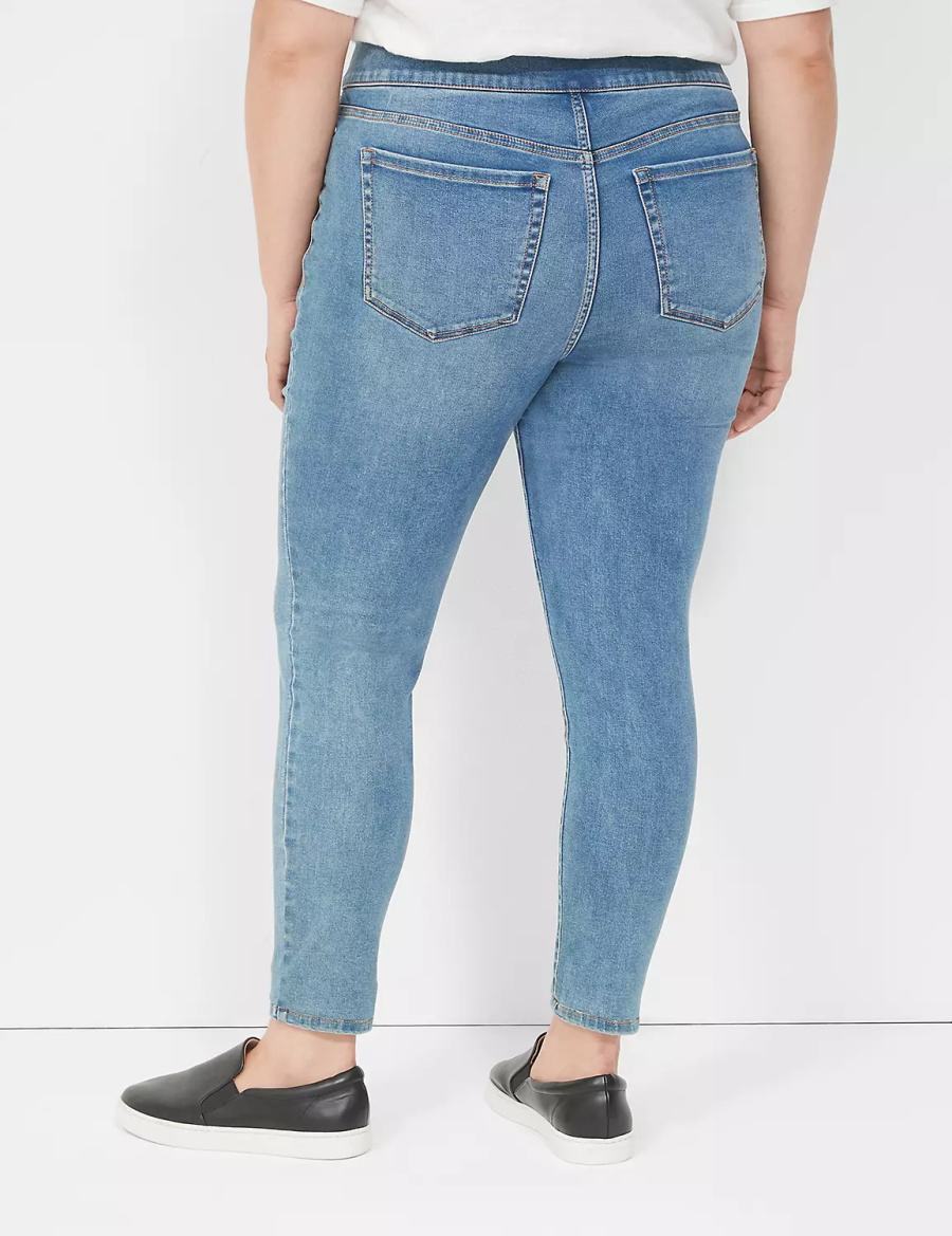 Blue Lane Bryant High-Rise Sateen Pull-On Women Jeggings | OZA7896MN