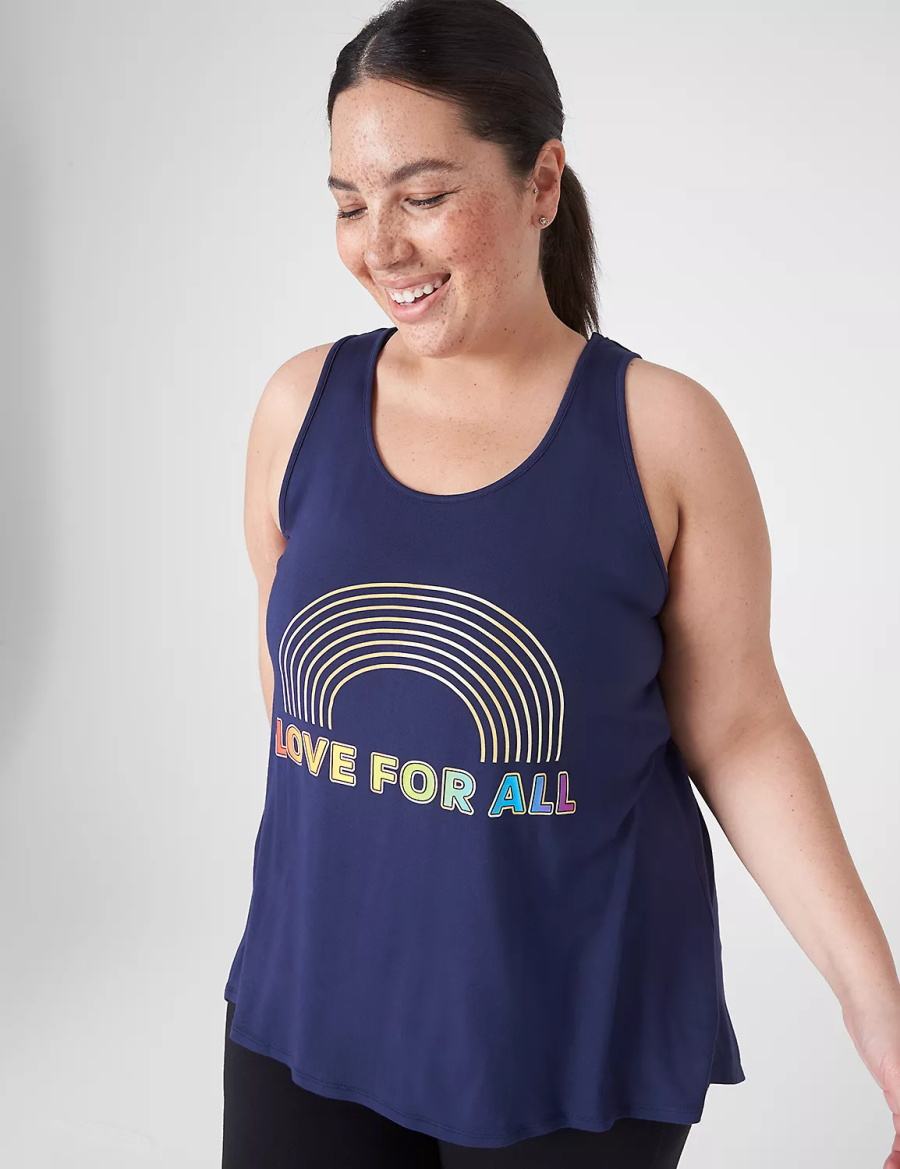 Blue Lane Bryant LIVI Pride Cut-Out Back Women Tank Top | WTI7913KE