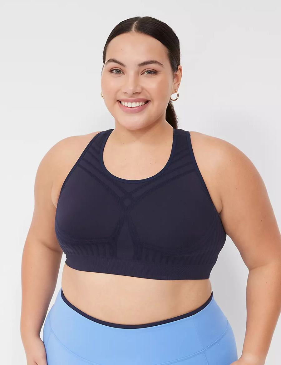 Blue Lane Bryant LIVI Wireless Medium-Impact Seamless Women Sports Bra | JDY7458LI