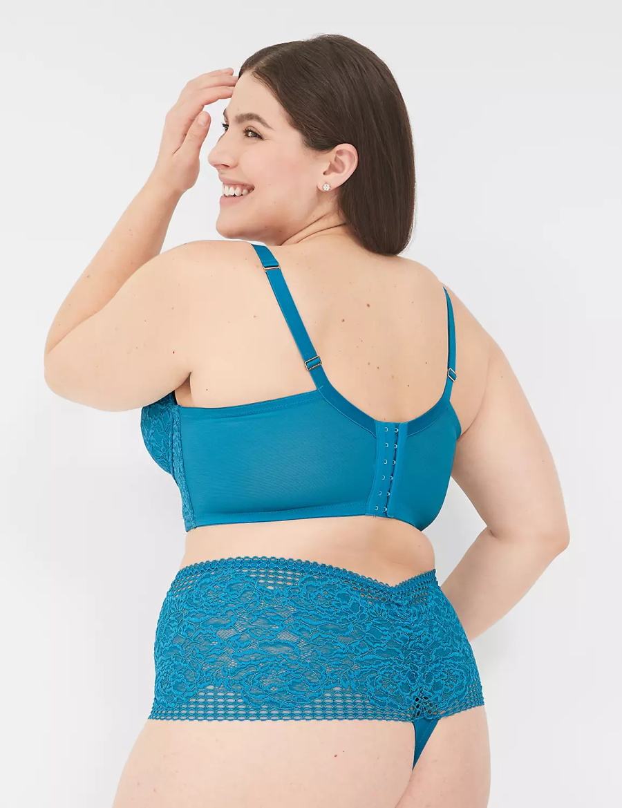 Blue Lane Bryant Lace Longline Boost Women Balconette Bra | FVT4476QK