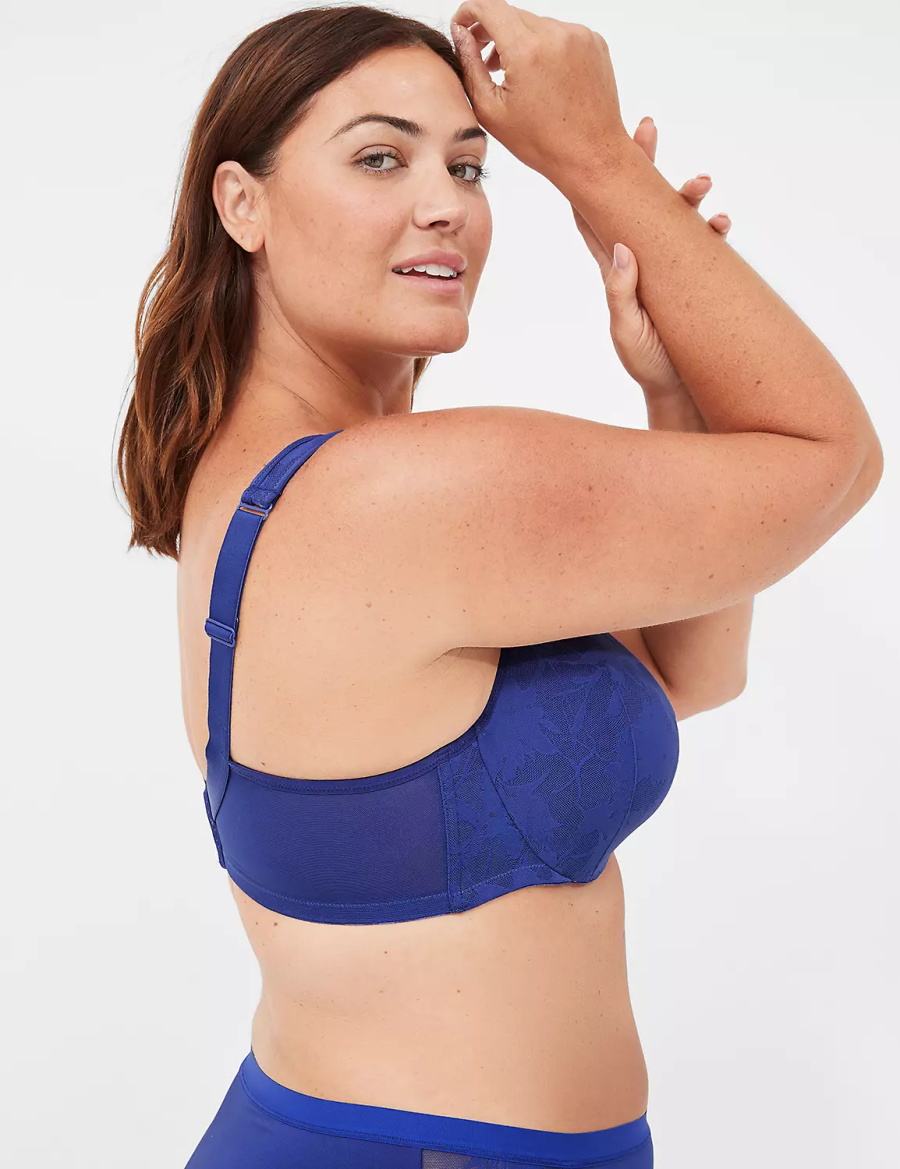 Blue Lane Bryant Lightly Lined Full Coverage with Lace Overlay Women Bralettes | ZSN428OI