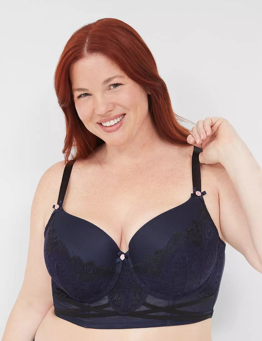 Blue Lane Bryant Longline Boost Women Balconette Bra | IZK6729EI