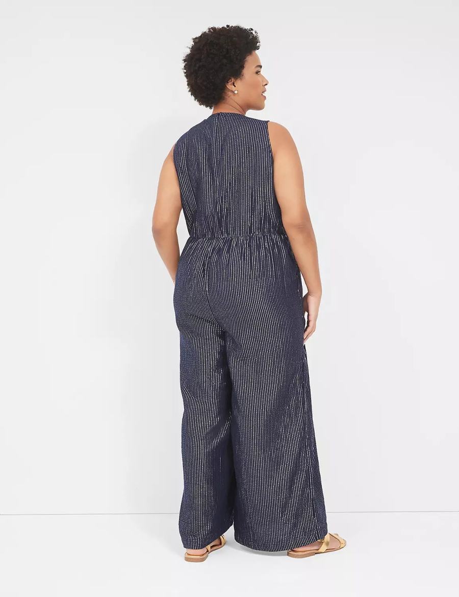 Blue Lane Bryant Lurex Gauze Easy Women Jumpsuit | YLP1848FS