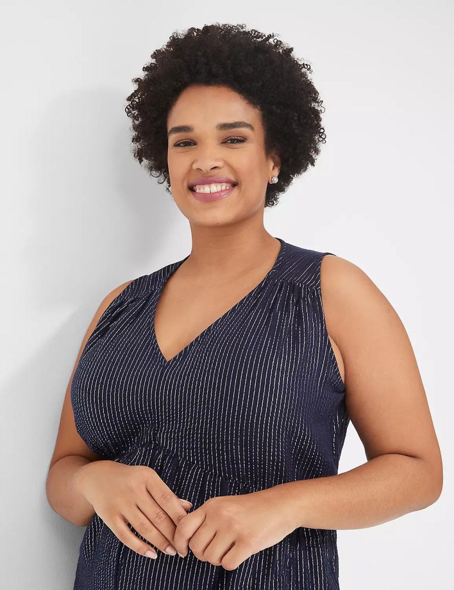 Blue Lane Bryant Lurex Gauze Easy Women Jumpsuit | YLP1848FS