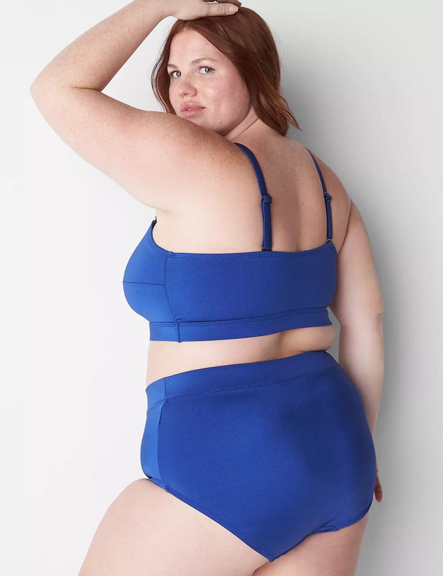 Blue Lane Bryant No-Wire Asymmetric Swim Women Bikini Top | TPH3517GK