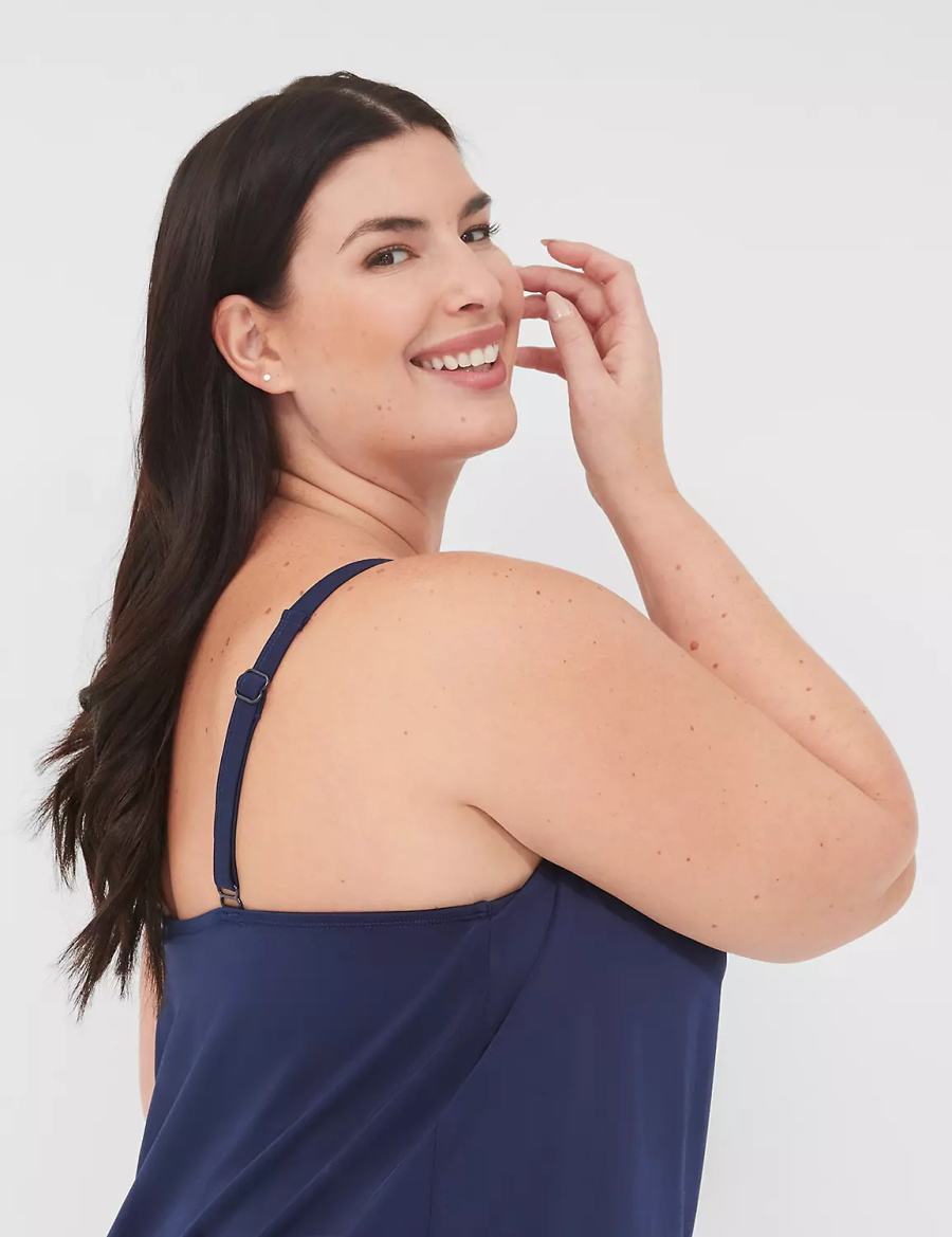 Blue Lane Bryant No-Wire Blouson Tankini Women Bikini Top | MJB4825MF