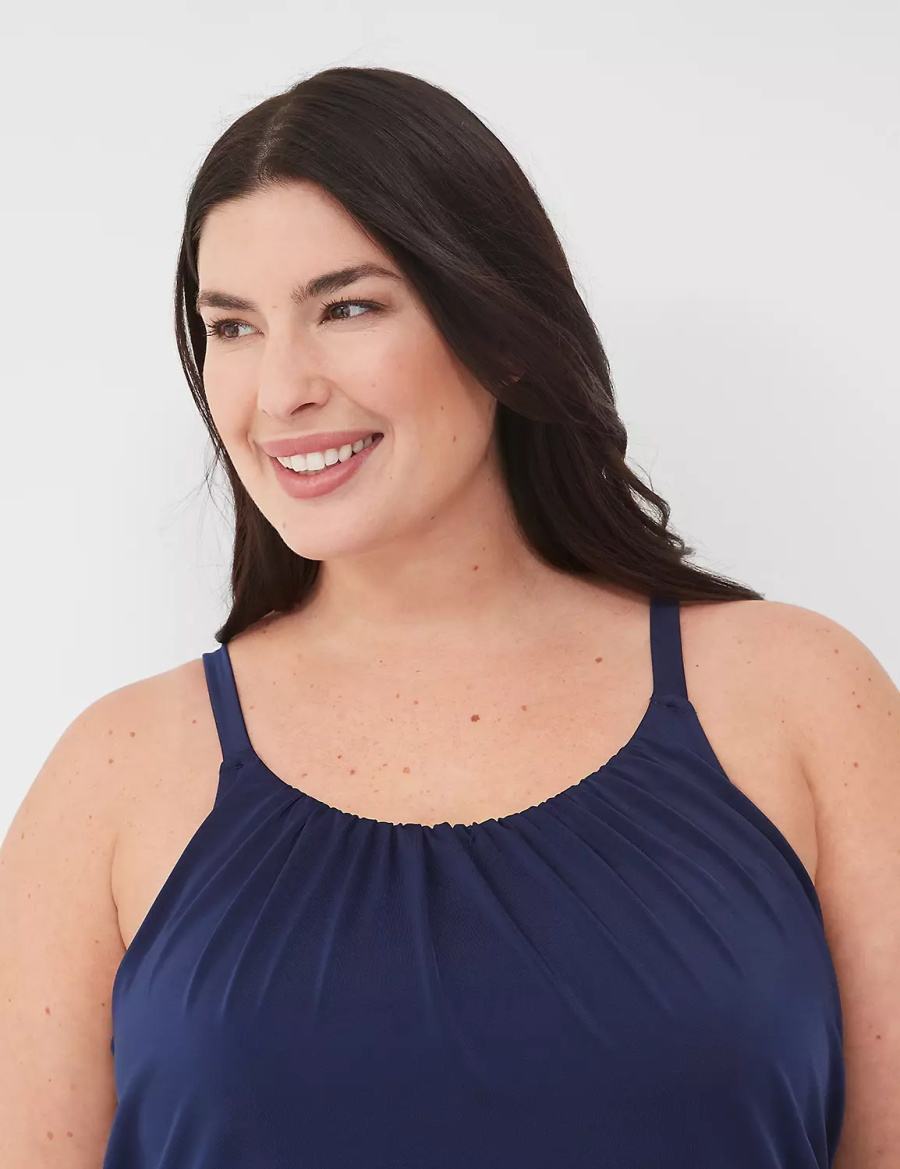 Blue Lane Bryant No-Wire Blouson Tankini Women Bikini Top | MJB4825MF