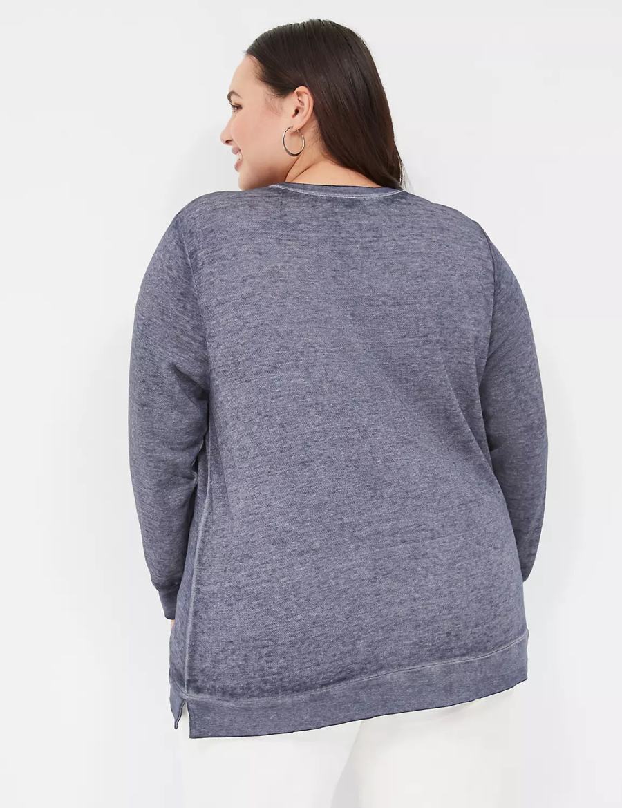 Blue Lane Bryant Optimist Graphic Women Sweatshirts | SEU5862IH