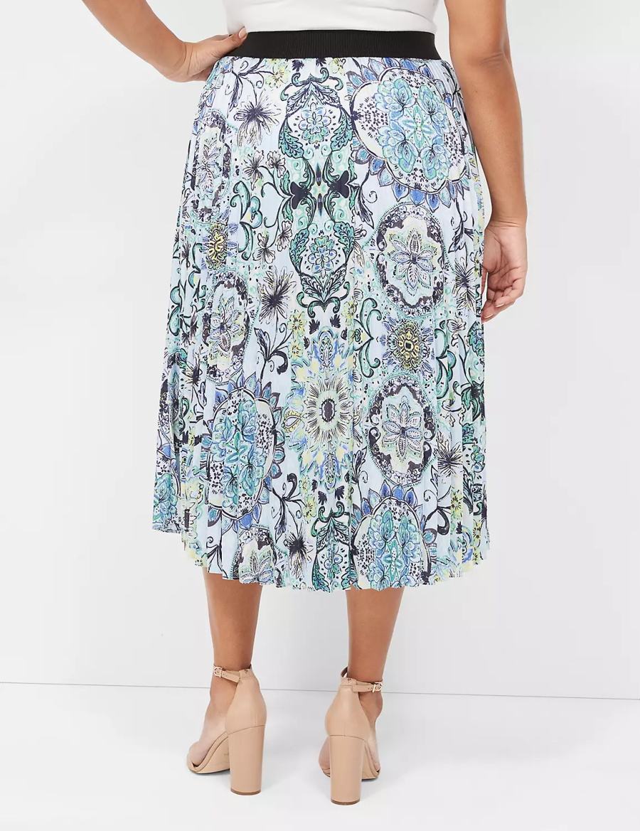 Blue Lane Bryant Pleated Women Skirts | RNJ159RG