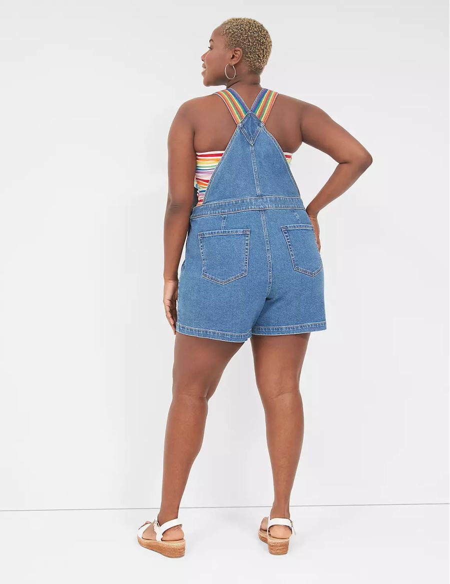 Blue Lane Bryant Pride Boyfriend Denim Women Overall | VJT8915IQ