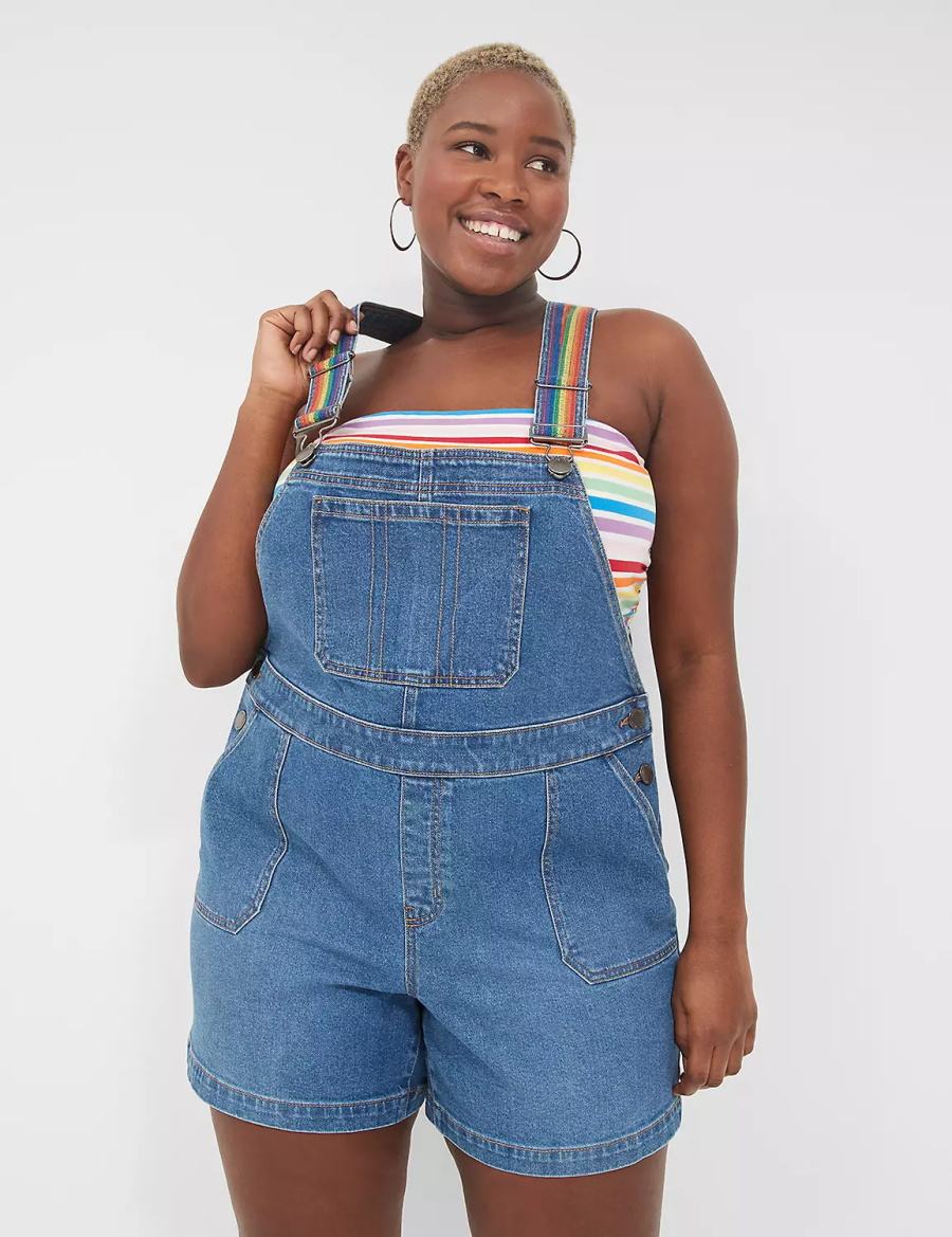 Blue Lane Bryant Pride Boyfriend Denim Women Overall | VJT8915IQ