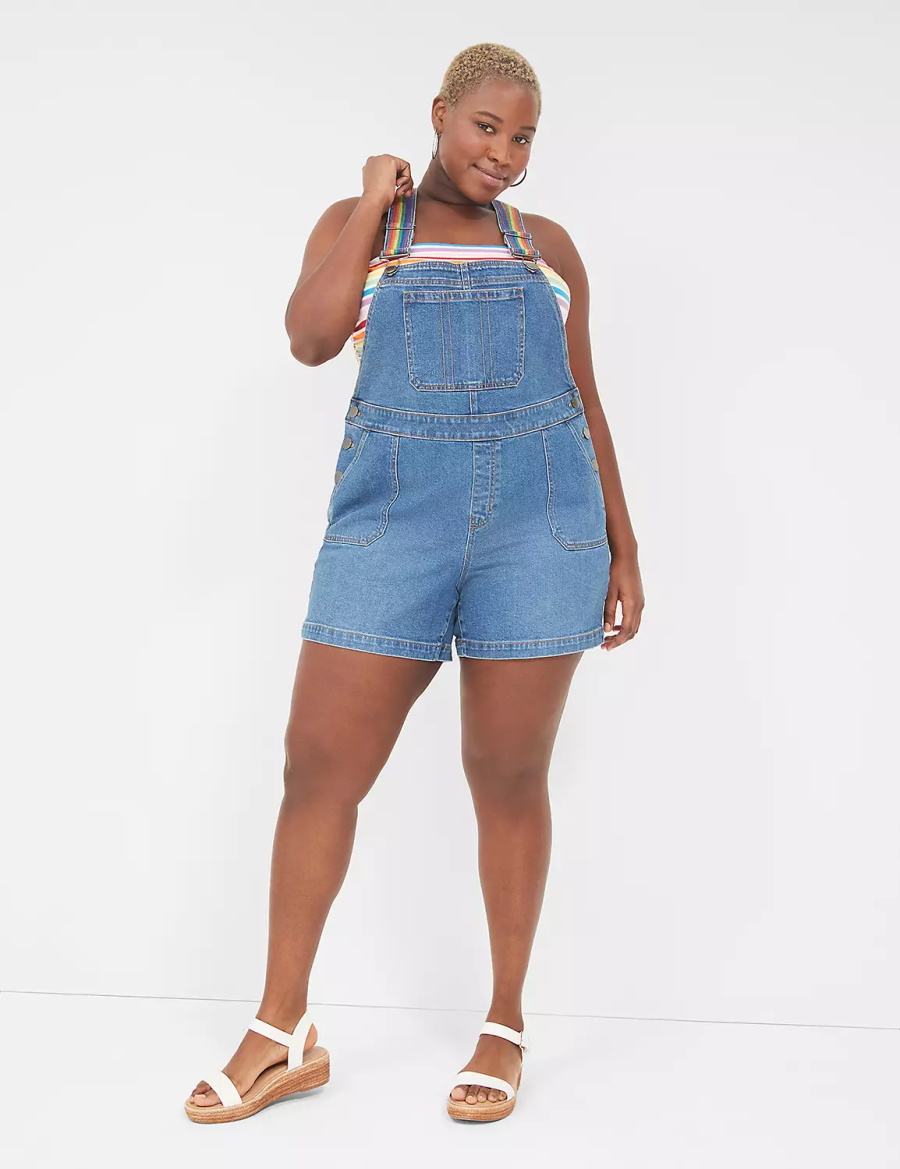 Blue Lane Bryant Pride Boyfriend Denim Women Overall | VJT8915IQ