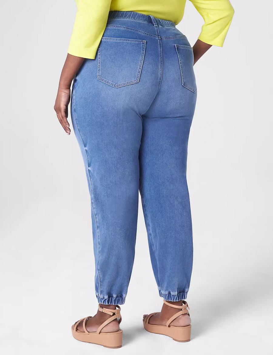 Blue Lane Bryant Pull-On Boyfriend Jogger Women Jeans | XNU8867TG