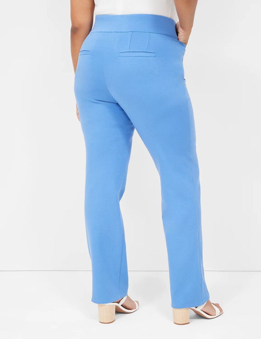 Blue Lane Bryant Pull-On Ottoman Ponte Straight Leg Women Pants | WIR2810TC