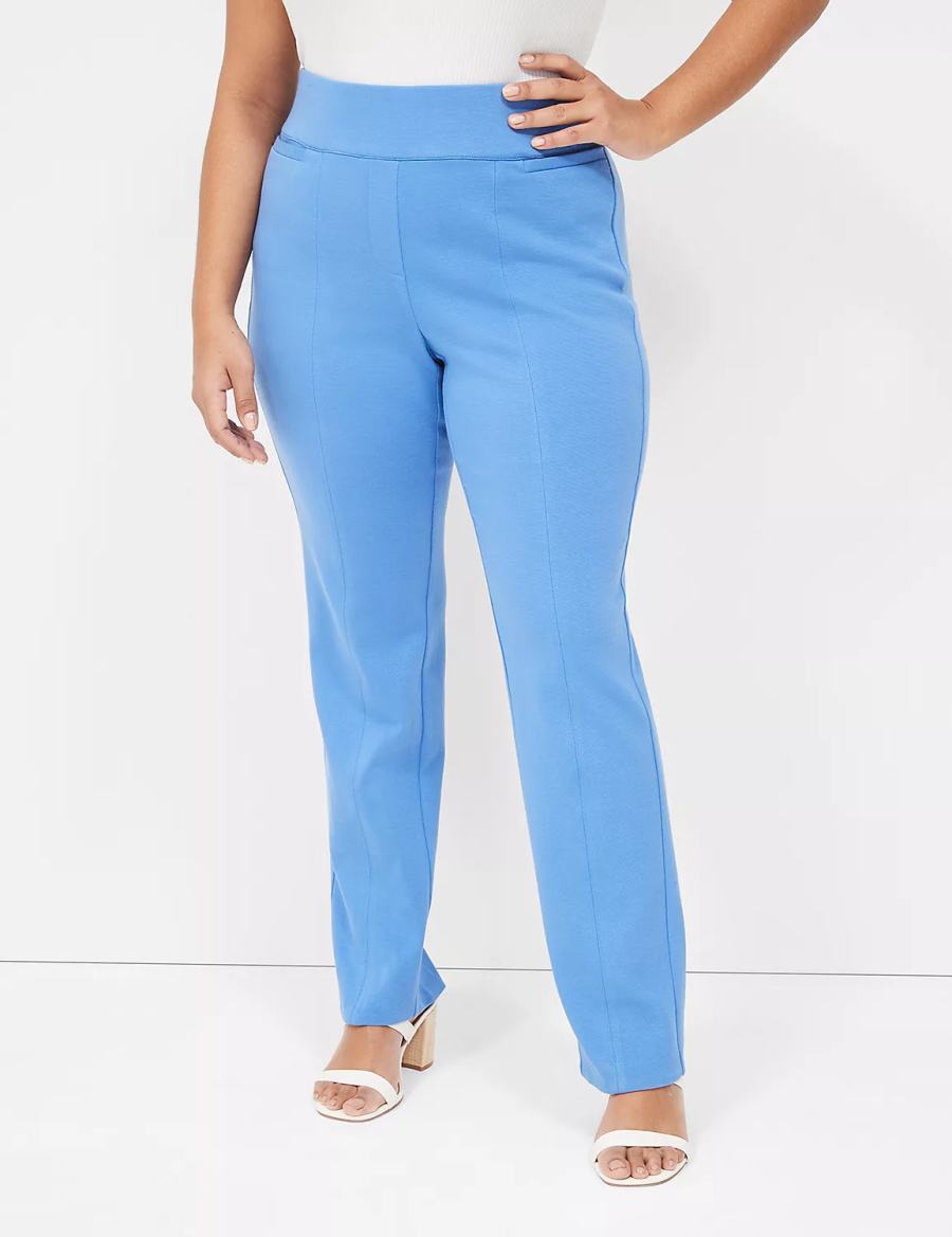 Blue Lane Bryant Pull-On Ottoman Ponte Straight Leg Women Pants | WIR2810TC