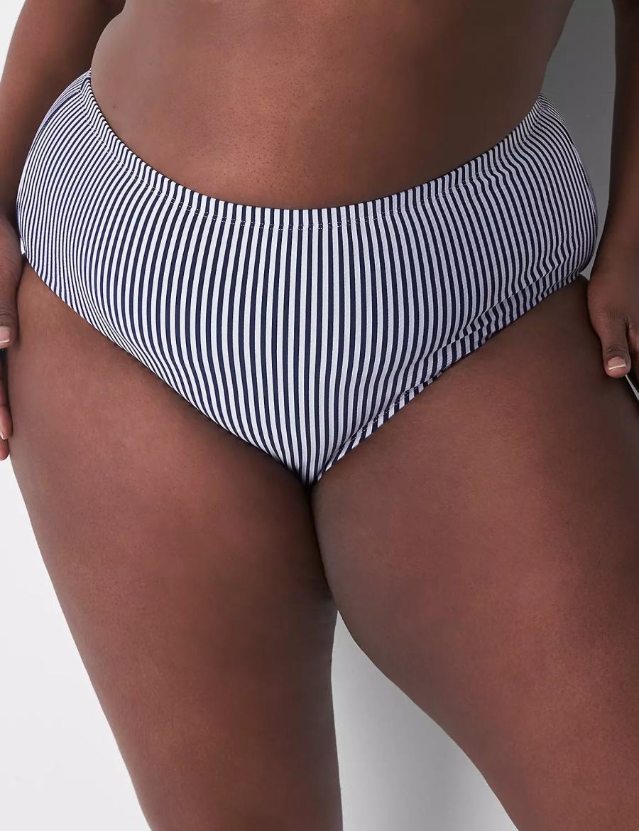 Blue Lane Bryant Seersucker Swim Women Briefs | WLL429KV