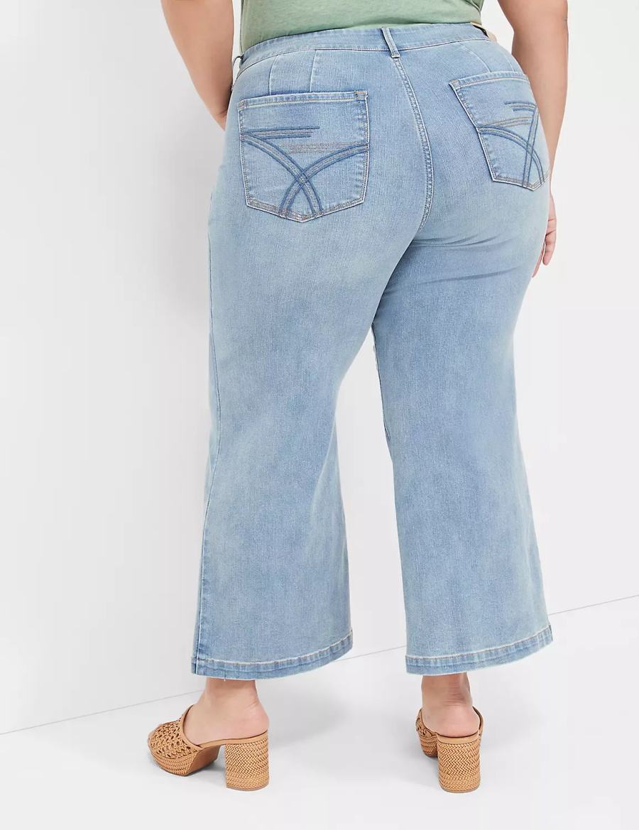 Blue Lane Bryant Seven7 Pull-On Weekender Cropped Women Jeans | TBU6426PK