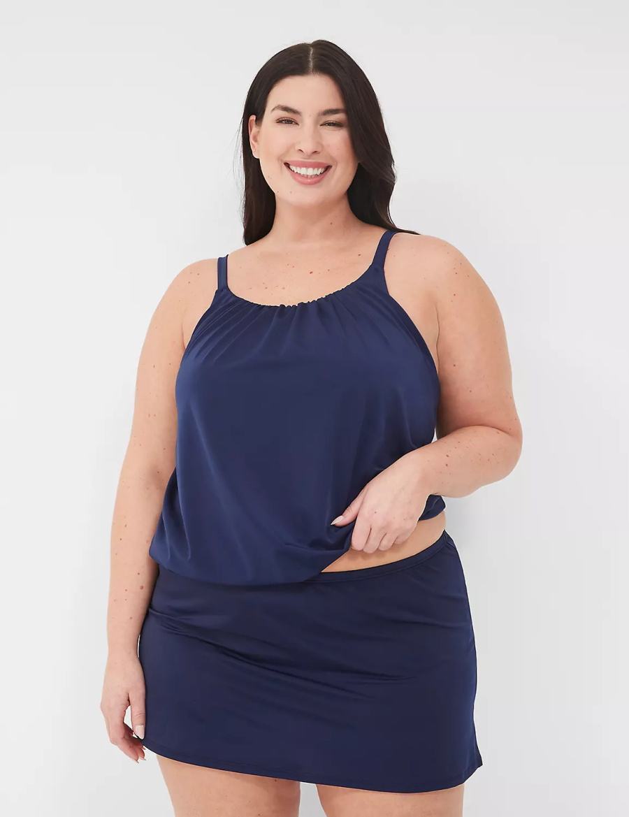 Blue Lane Bryant Side Slit Swim Women Skirts | CZZ3157FH