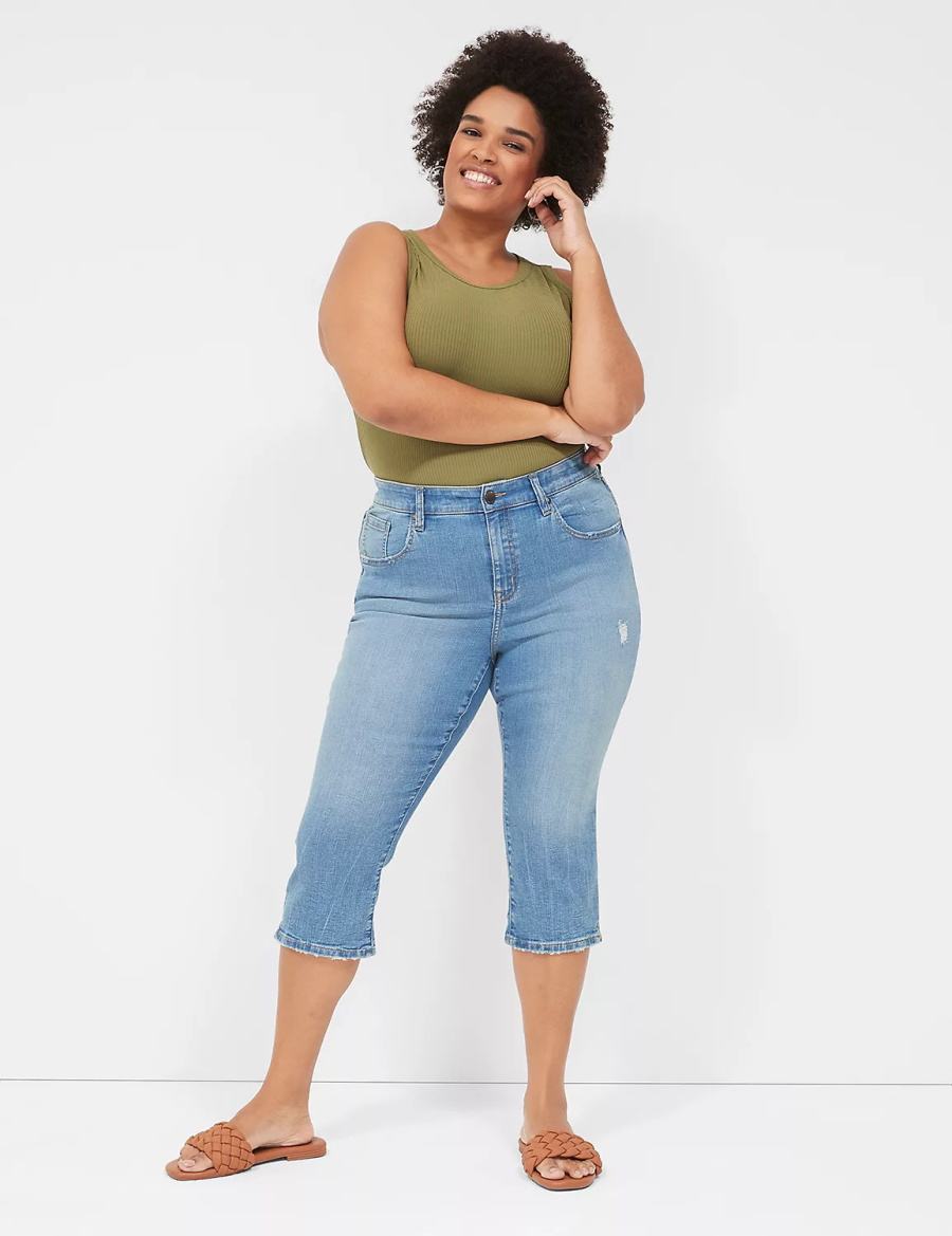 Blue Lane Bryant Signature Fit High-Rise Pedal Women Jeans | DYD8351UI