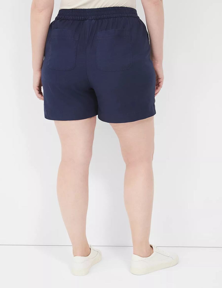 Blue Lane Bryant Slub Pull-On Women Shorts | OBC1440HD