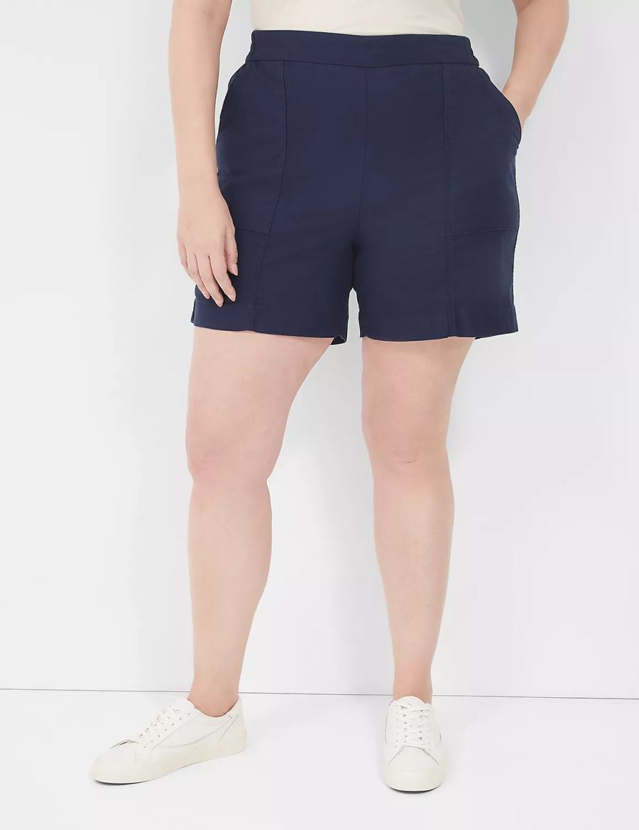 Blue Lane Bryant Slub Pull-On Women Shorts | OBC1440HD