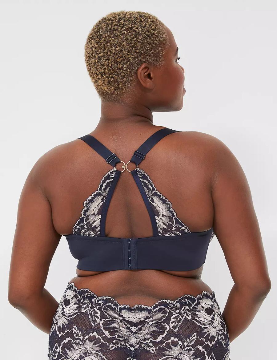 Blue Lane Bryant Smooth Lightly Lined Full Coverage With Lace Women Bralettes | LDY161FS