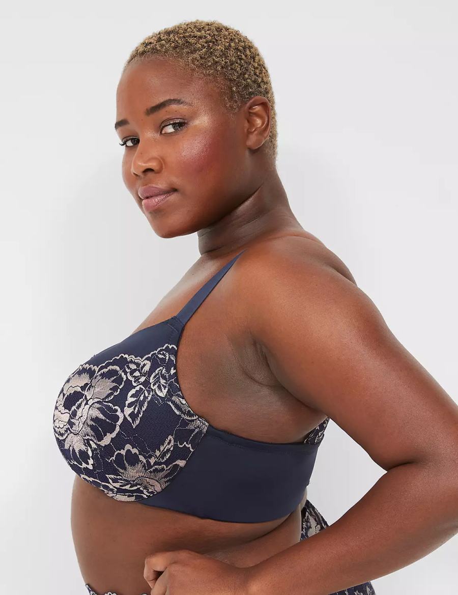 Blue Lane Bryant Smooth Lightly Lined Full Coverage With Lace Women Bralettes | LDY161FS