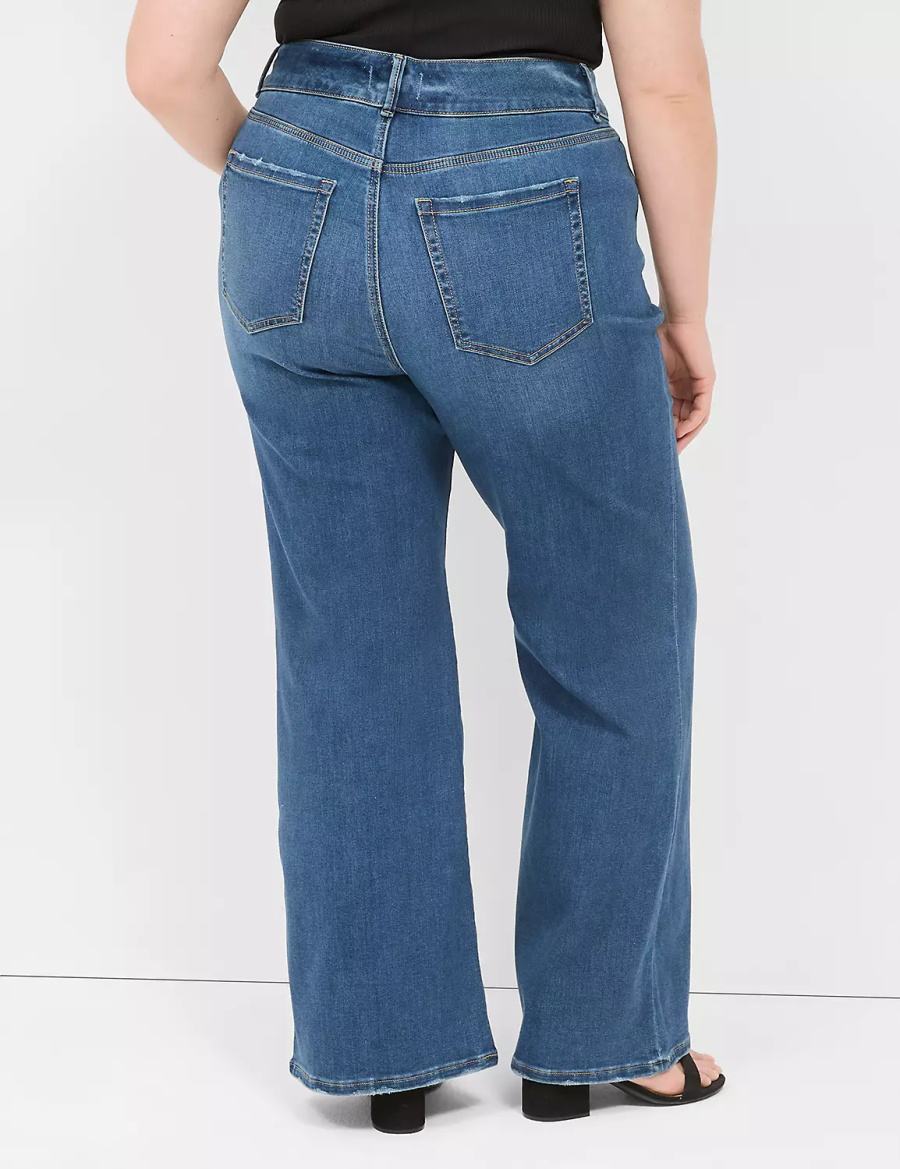 Blue Lane Bryant Tighter Tummy Fit High-Rise Flare Women Jeans | LDT7980MG