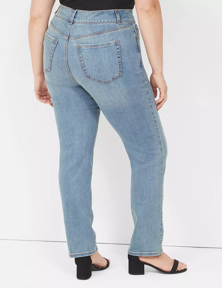 Blue Lane Bryant Tighter Tummy High-Rise Straight Women Jeans | TOT6385OB