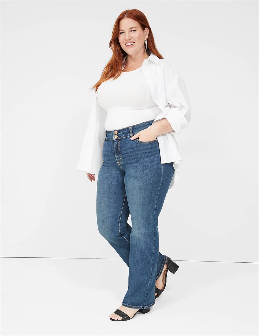 Blue Lane Bryant Tighter Tummy High-Rise Boot Women Jeans | YKI1583HC