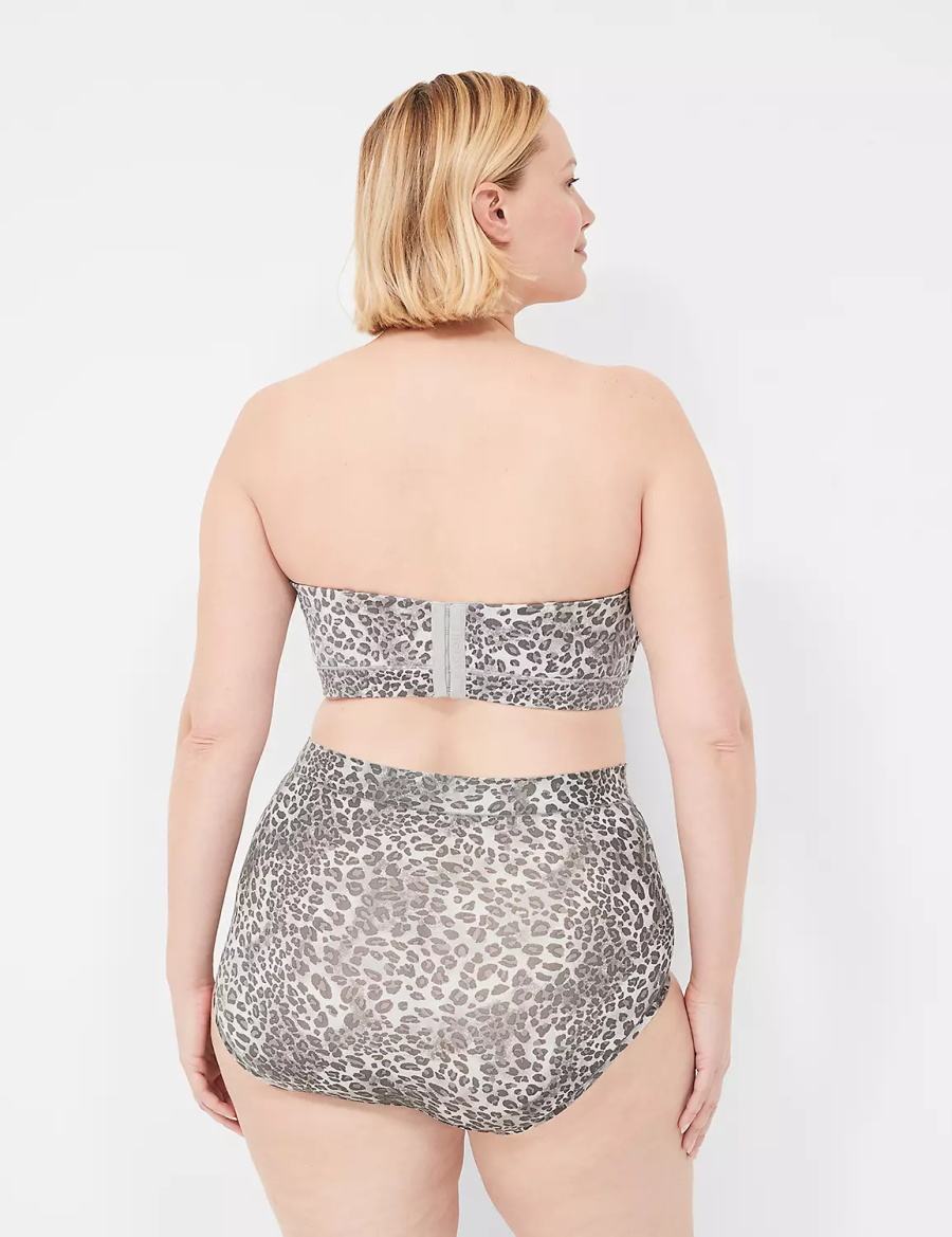 Brown Black White Lane Bryant Comfort Bliss High-Waist Women Briefs | LQR1775RW