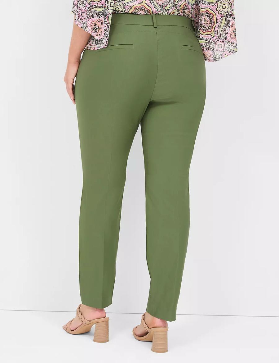 Brown Green Lane Bryant 4-Season Slim Ankle Women Pants | IHS332UM