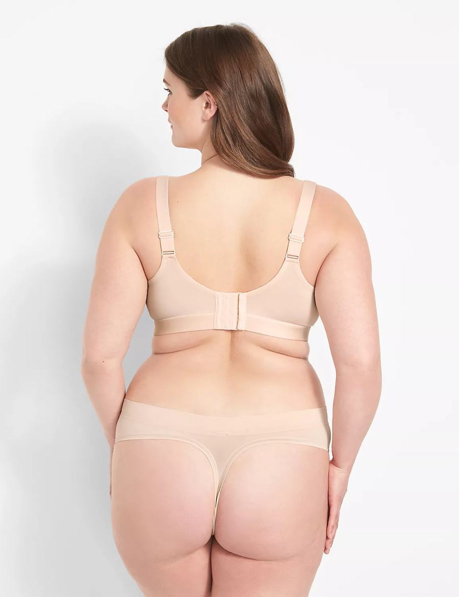 Brown Lane Bryant Comfort Bliss Lightly Lined Women Balconette Bra | PDZ8349UR