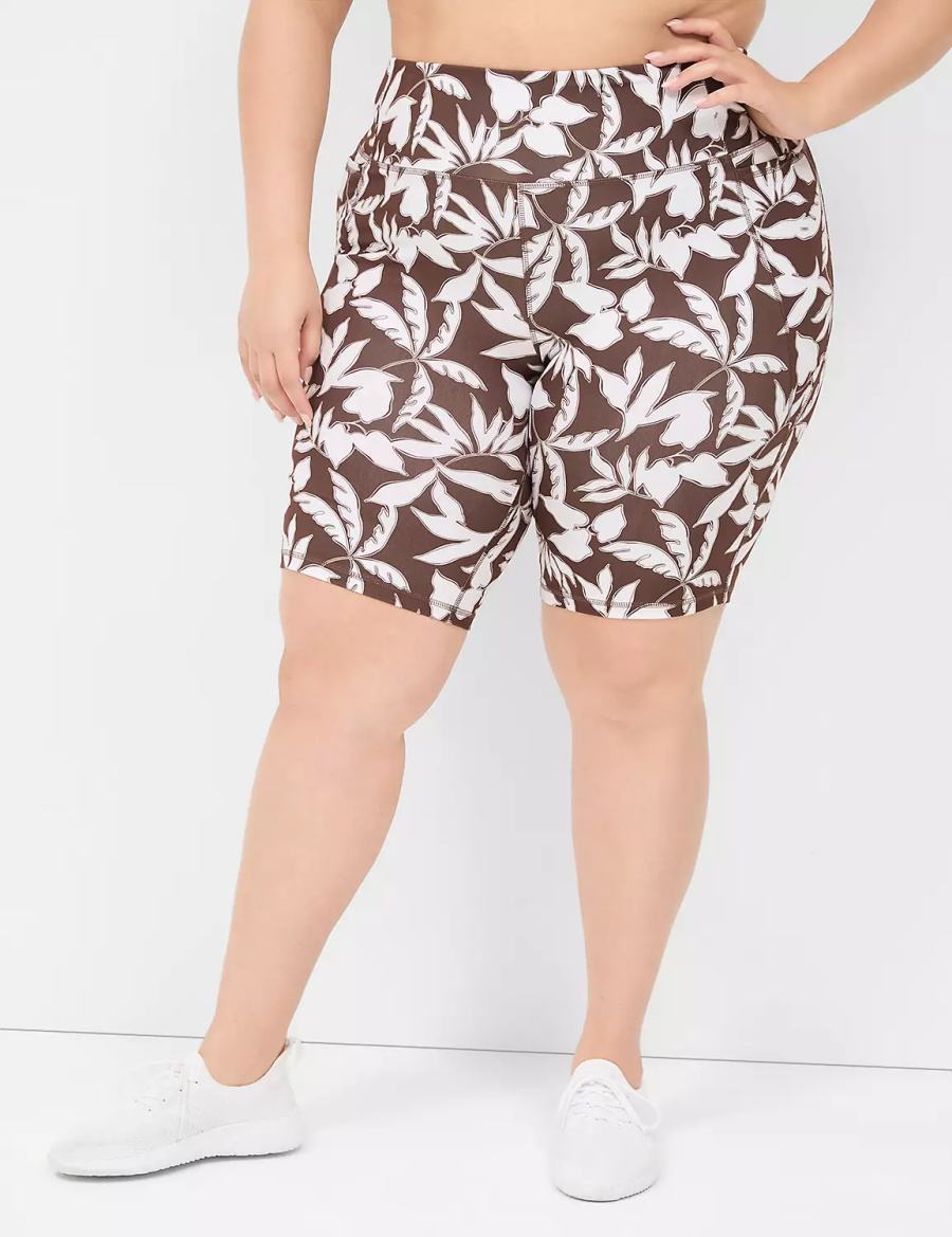 Brown Lane Bryant LIVI High-Rise Recycled LIVI Soft Knee Women Shorts | LIB6639QG