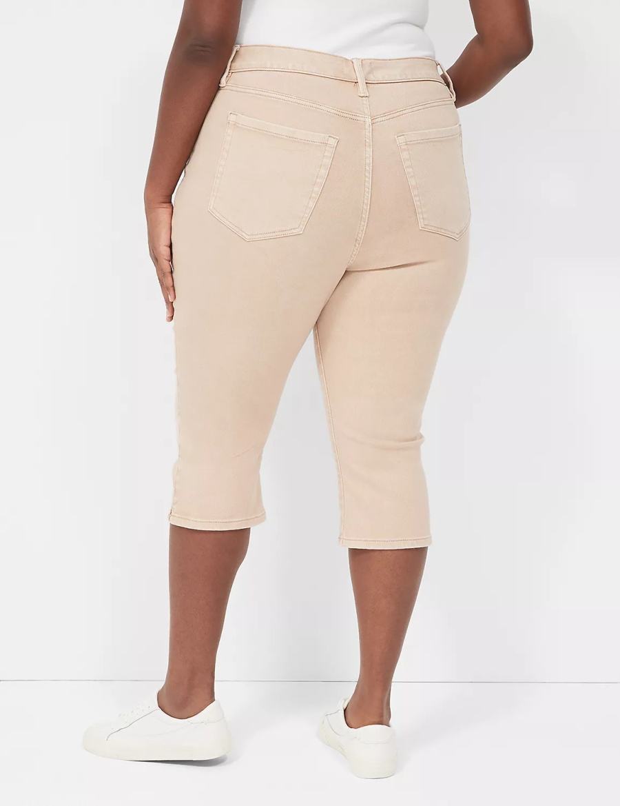 Brown Lane Bryant Signature Fit High-Rise Color Pedal Women Jeans | SAS6299BA