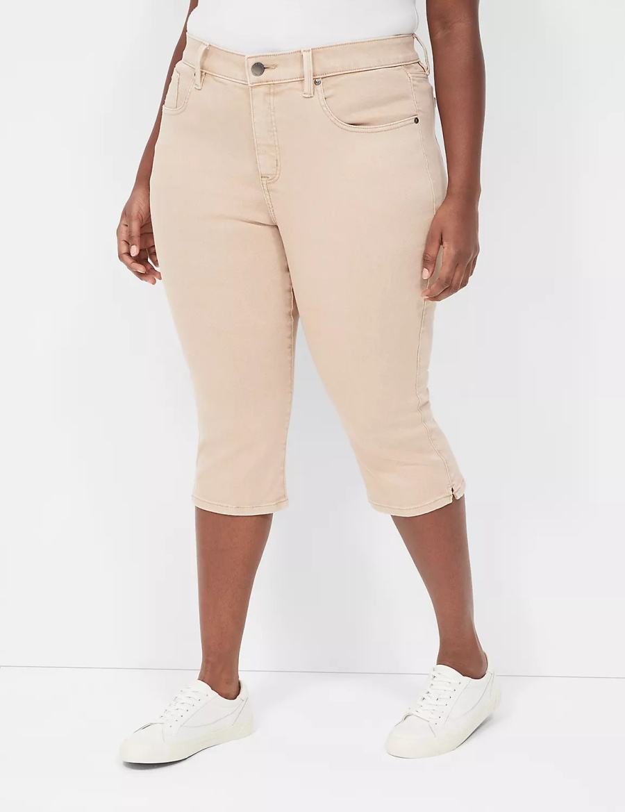 Brown Lane Bryant Signature Fit High-Rise Color Pedal Women Jeans | SAS6299BA