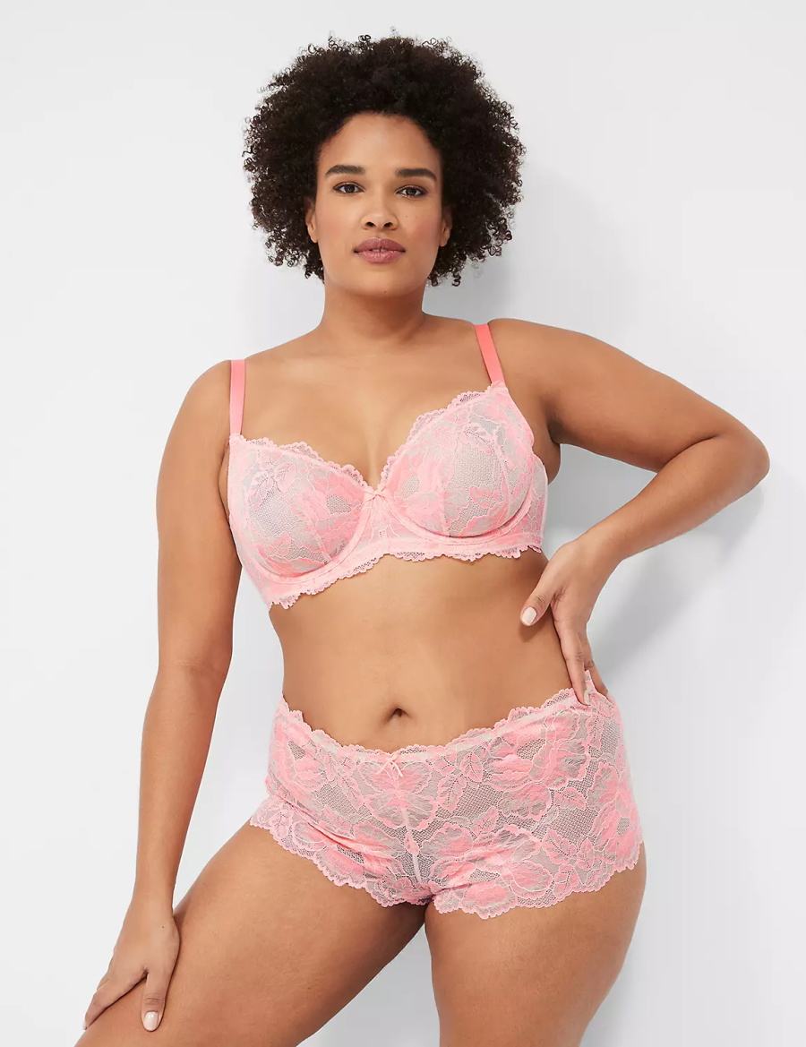 Brown Lane Bryant Stretch Lace Women Cheeky Panty | WIA247UH