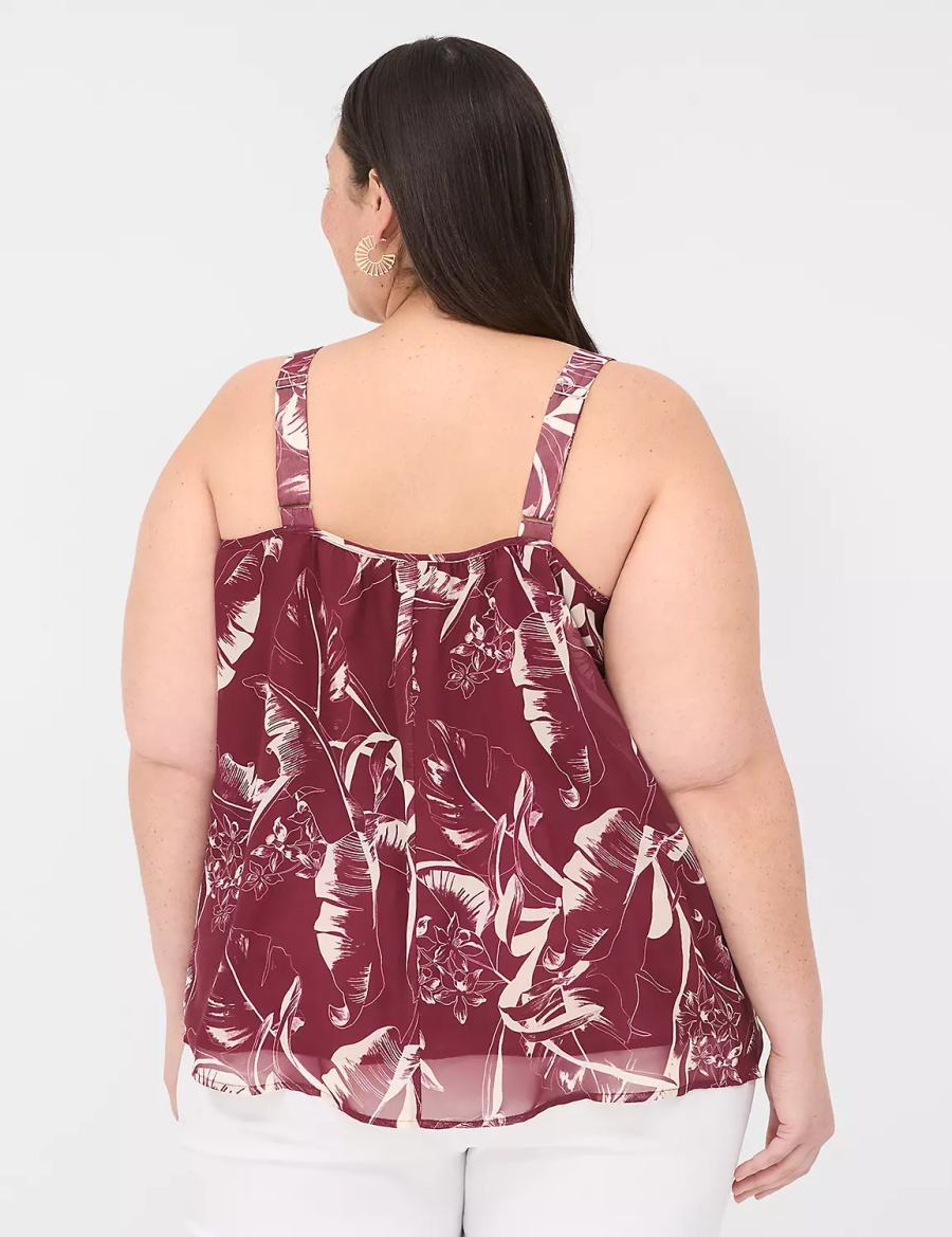 Burgundy Lane Bryant Scoop-Neck Cami Women Tank Top | IAY9618JU