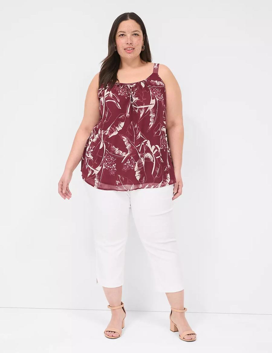 Burgundy Lane Bryant Scoop-Neck Cami Women Tank Top | IAY9618JU