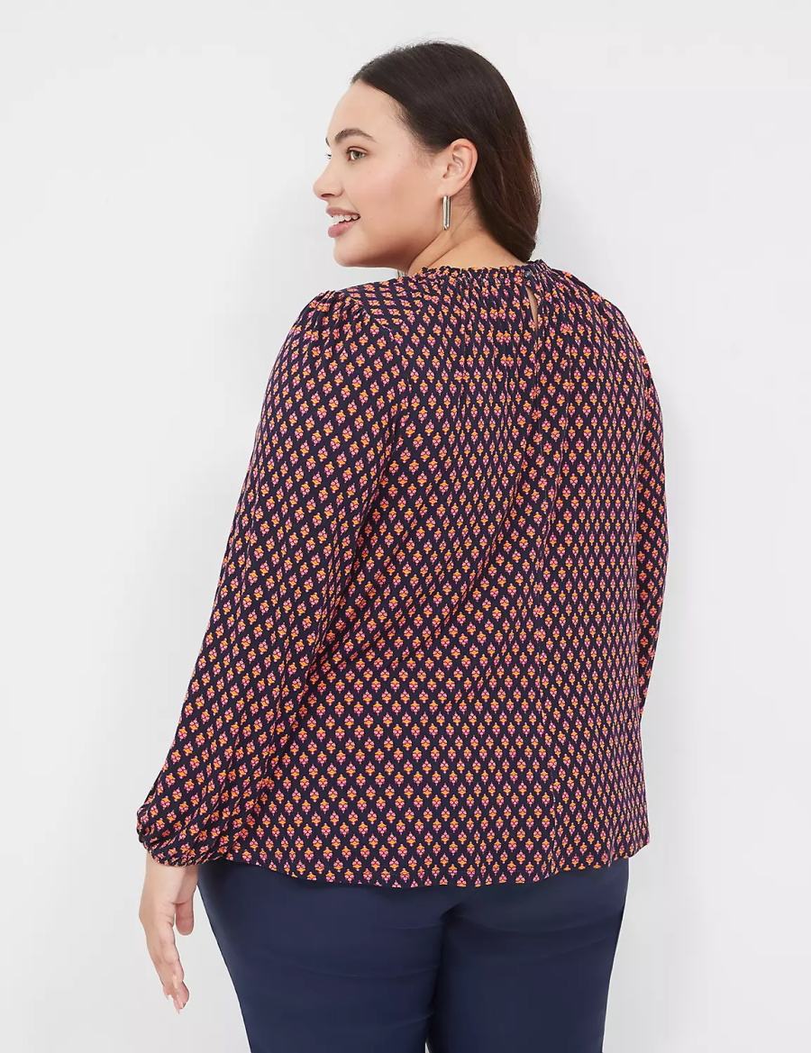 Coffee Lane Bryant Swing Crew-Neck Top Women Blouse | OOQ8457OV