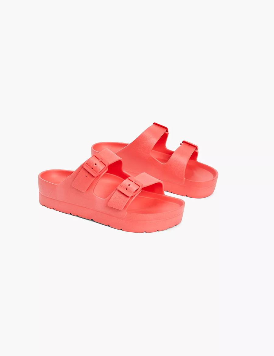 Coral Lane Bryant Double-Band Women Slide Sandals | TKB7631TV