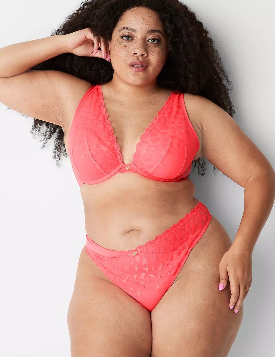 Coral Lane Bryant Embroidered High Apex Women Unlined Bra | QYQ7966EC