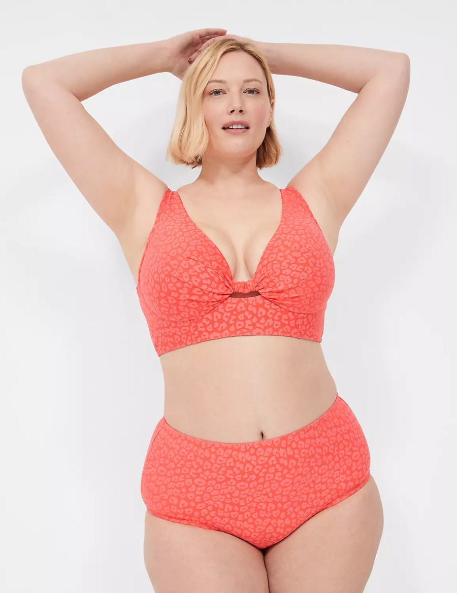 Coral Lane Bryant Underwire Knot-Front Women Bikini Top | UKE7735WE