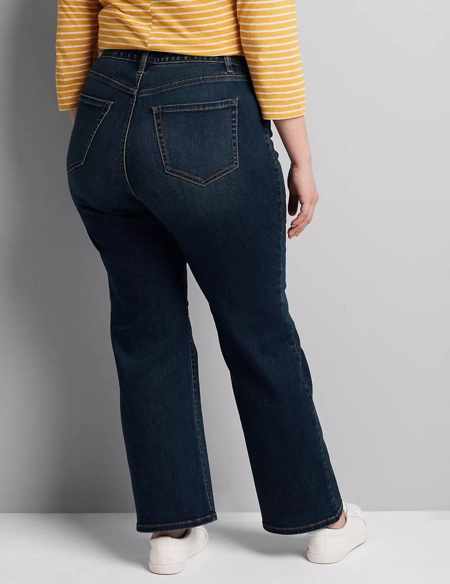 Dark Blue Lane Bryant Curvy Fit High-Rise Boot Women Jeans | SNQ986CO