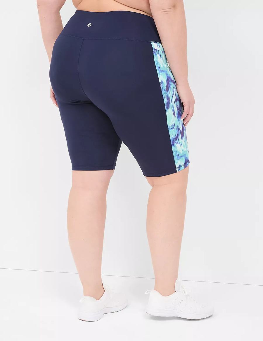 Dark Blue Lane Bryant LIVI High-Rise Recycled LIVI Soft Knee Women Shorts | IRQ2096ND