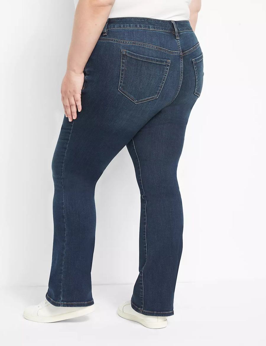 Dark Blue Lane Bryant Straight Fit High-Rise Boot Women Jeans | DPN2230HS